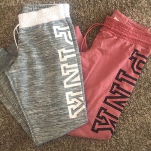 Two pairs of size medium PINK joggers!